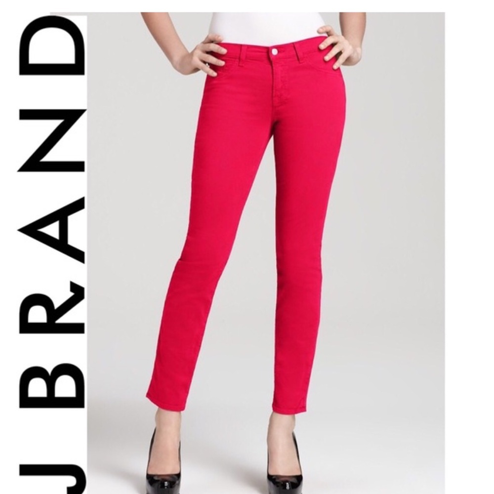 J Brand Women's Vibrant Pink Skinny Jeans